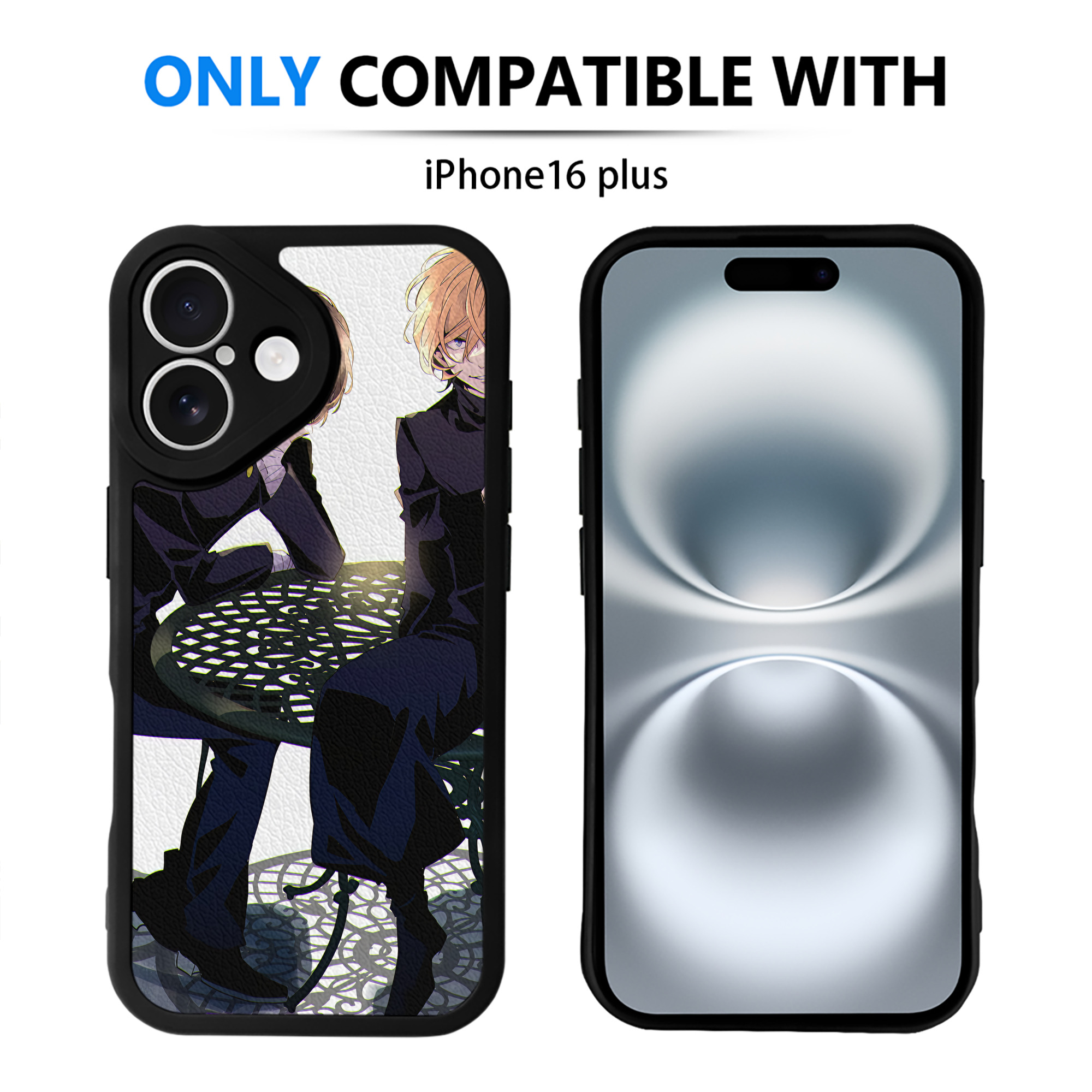 （画像用） 文豪ストレイドッグス Bungo Stray Dogs 【iPhone 16シリーズ対応】シリコンスマホケース（レザー調） 材質：シリコン